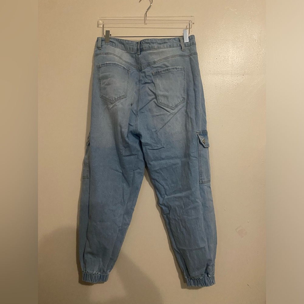 Forever21 Plus Denim Cargo Jeans